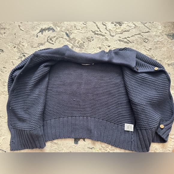 All Row Navy Blue Women's Crop Sweater Large - Picture 5 of 5
